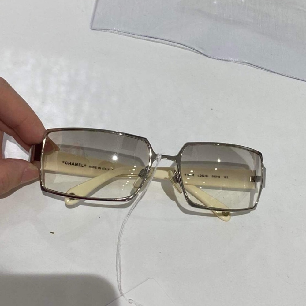 CHANEL sunglasses with rhinestones grayish shade